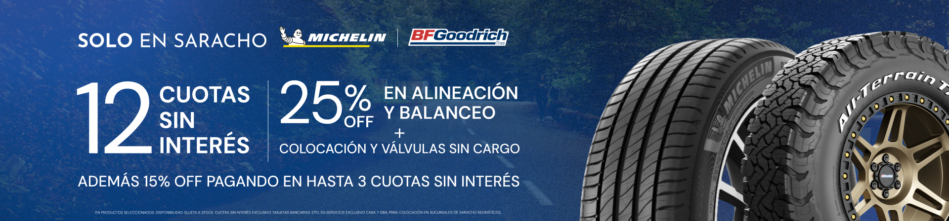 Cuotas en neumáticos